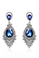 Load image into Gallery viewer, Champagne Tassel Glass Luxury Drop Earrings