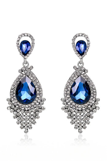 Champagne Tassel Glass Luxury Drop Earrings