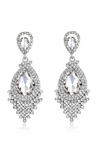 Champagne Tassel Glass Luxury Drop Earrings