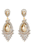 Load image into Gallery viewer, Champagne Tassel Glass Luxury Drop Earrings