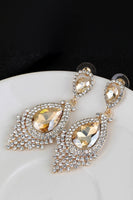 Load image into Gallery viewer, Champagne Tassel Glass Luxury Drop Earrings