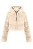 Load image into Gallery viewer, Black Fluffy Faux Fur Zip Up Short Coat