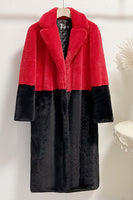 Load image into Gallery viewer, Fuchsia and Orange Fluffy Faux Fur Long Coat