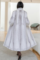Load image into Gallery viewer, White Fluffy Faux Fur Long Sleeves Long Coat