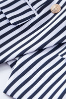 Load image into Gallery viewer, White Blue Striped Women&#39;s Blazer