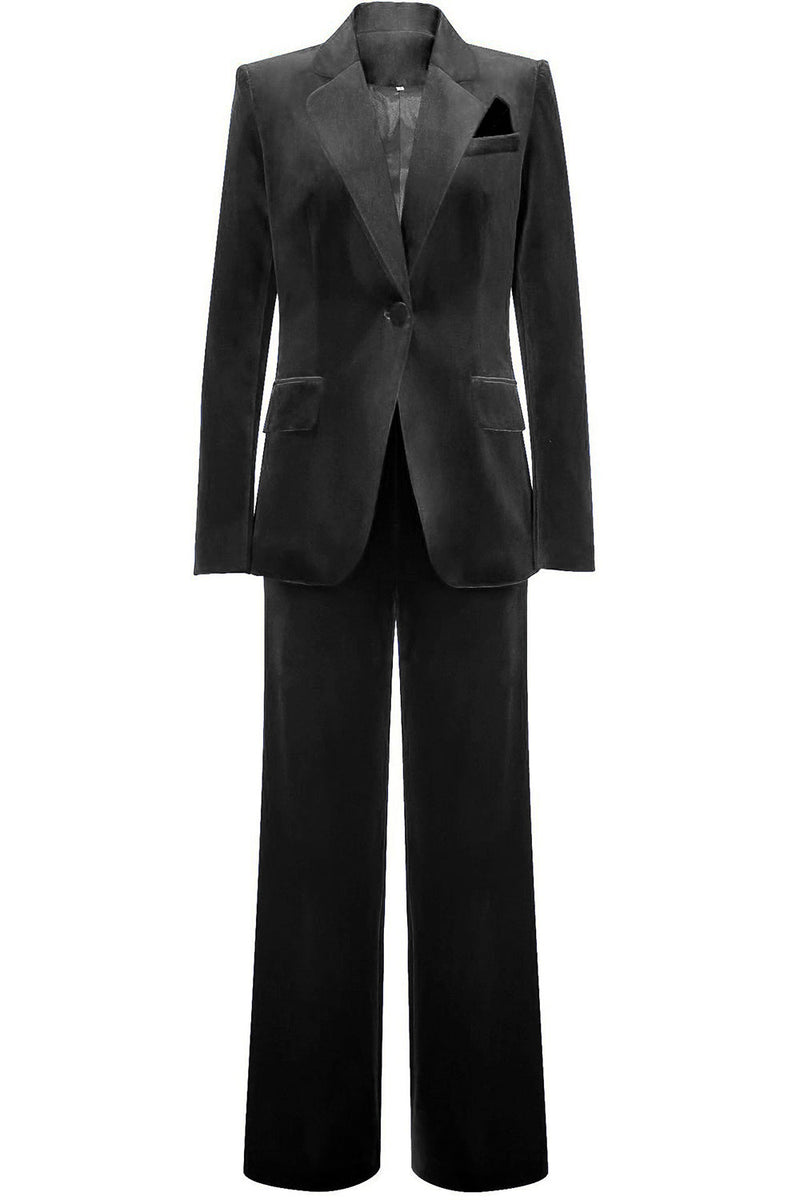 Load image into Gallery viewer, Royal Blue Velvet Single Button Women&#39;s Suits