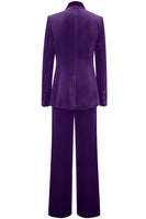 Load image into Gallery viewer, Royal Blue Velvet Single Button Women&#39;s Suits