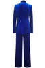 Load image into Gallery viewer, Royal Blue Velvet Single Button Women&#39;s Suits