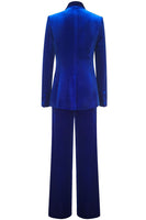 Load image into Gallery viewer, Royal Blue Velvet Single Button Women&#39;s Suits