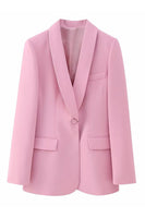 Load image into Gallery viewer, Pink Shawl Lapel One Button 2 Pieces Women Suits