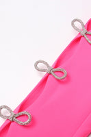 Load image into Gallery viewer, Fuchsia Peak Lapel Women Blazer with Pearl Belt