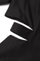Load image into Gallery viewer, Black Cut-out Slim Fit Women Party Blazer