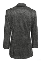 Load image into Gallery viewer, Glitter Pink Notched Lapel Women Blazer