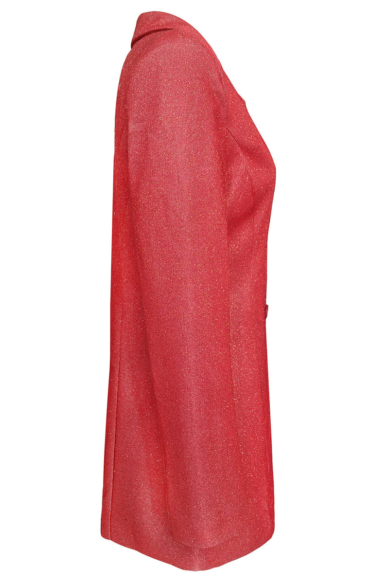Load image into Gallery viewer, Glitter Pink Notched Lapel Women Blazer