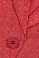 Load image into Gallery viewer, Glitter Pink Notched Lapel Women Blazer
