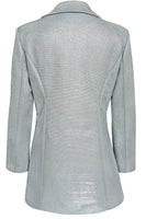 Load image into Gallery viewer, Glitter Pink Notched Lapel Women Blazer