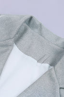 Load image into Gallery viewer, Glitter Pink Notched Lapel Women Blazer