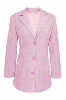 Load image into Gallery viewer, Glitter Pink Notched Lapel Women Blazer