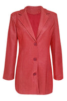 Load image into Gallery viewer, Glitter Pink Notched Lapel Women Blazer