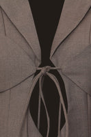 Load image into Gallery viewer, Coffee Slim Fit Lace-up Women Blazer