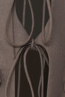 Load image into Gallery viewer, Coffee Slim Fit Lace-up Women Blazer