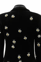 Load image into Gallery viewer, Peak Lapel Black Long Sleeves One Button Women Blazer