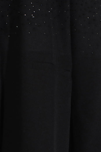 Sparkly Black Notched Lapel Women Blazer with Beading