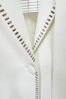 Load image into Gallery viewer, White Scarf Peak Lapel 2 Pieces Women Suits