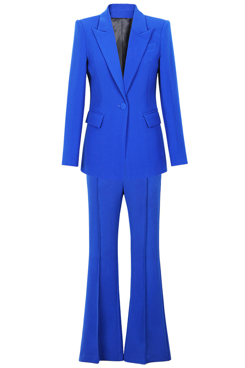 Load image into Gallery viewer, Fuchsia One Button Peak Lapel Women Suits