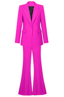 Load image into Gallery viewer, Fuchsia One Button Peak Lapel Women Suits