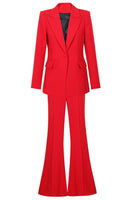 Load image into Gallery viewer, Fuchsia One Button Peak Lapel Women Suits
