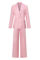 Load image into Gallery viewer, Blush Peak Lapel Buttons Women Party Suits