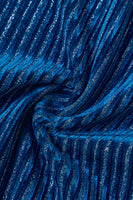 Load image into Gallery viewer, Ink Blue Notched Lapel Stripes Women Party Suits