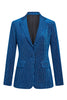 Load image into Gallery viewer, Ink Blue Notched Lapel Stripes Women Party Suits