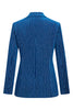 Load image into Gallery viewer, Ink Blue Notched Lapel Stripes Women Party Suits
