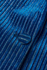 Load image into Gallery viewer, Ink Blue Notched Lapel Stripes Women Party Suits