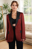 Load image into Gallery viewer, Rust Peak Lapel One Button Women Party Blazer