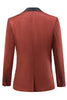 Load image into Gallery viewer, Rust Peak Lapel One Button Women Party Blazer