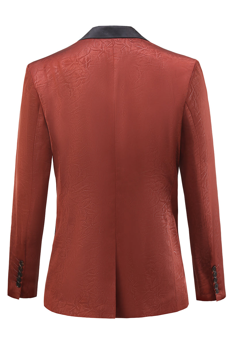 Load image into Gallery viewer, Rust Peak Lapel One Button Women Party Blazer