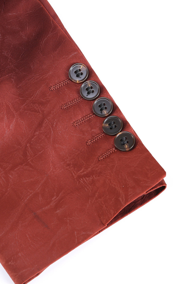 Load image into Gallery viewer, Rust Peak Lapel One Button Women Party Blazer