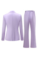 Load image into Gallery viewer, Purple 2 Pieces Peak Lapel Women Party Suits