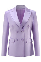 Load image into Gallery viewer, Purple 2 Pieces Peak Lapel Women Party Suits