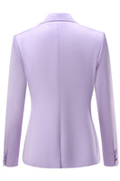 Load image into Gallery viewer, Purple 2 Pieces Peak Lapel Women Party Suits