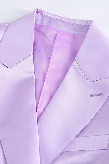 Purple 2 Pieces Peak Lapel Women Party Suits