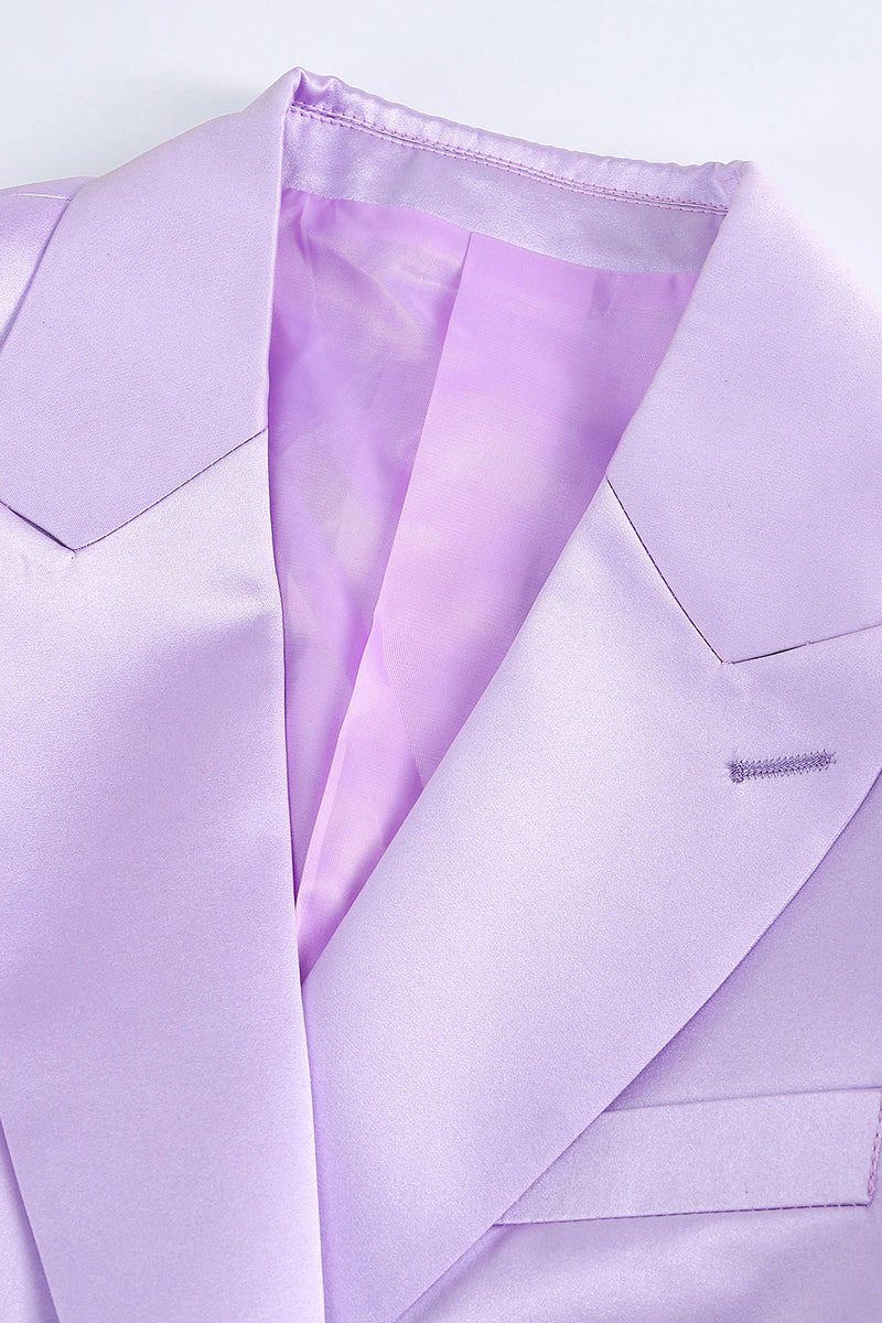 Load image into Gallery viewer, Purple 2 Pieces Peak Lapel Women Party Suits
