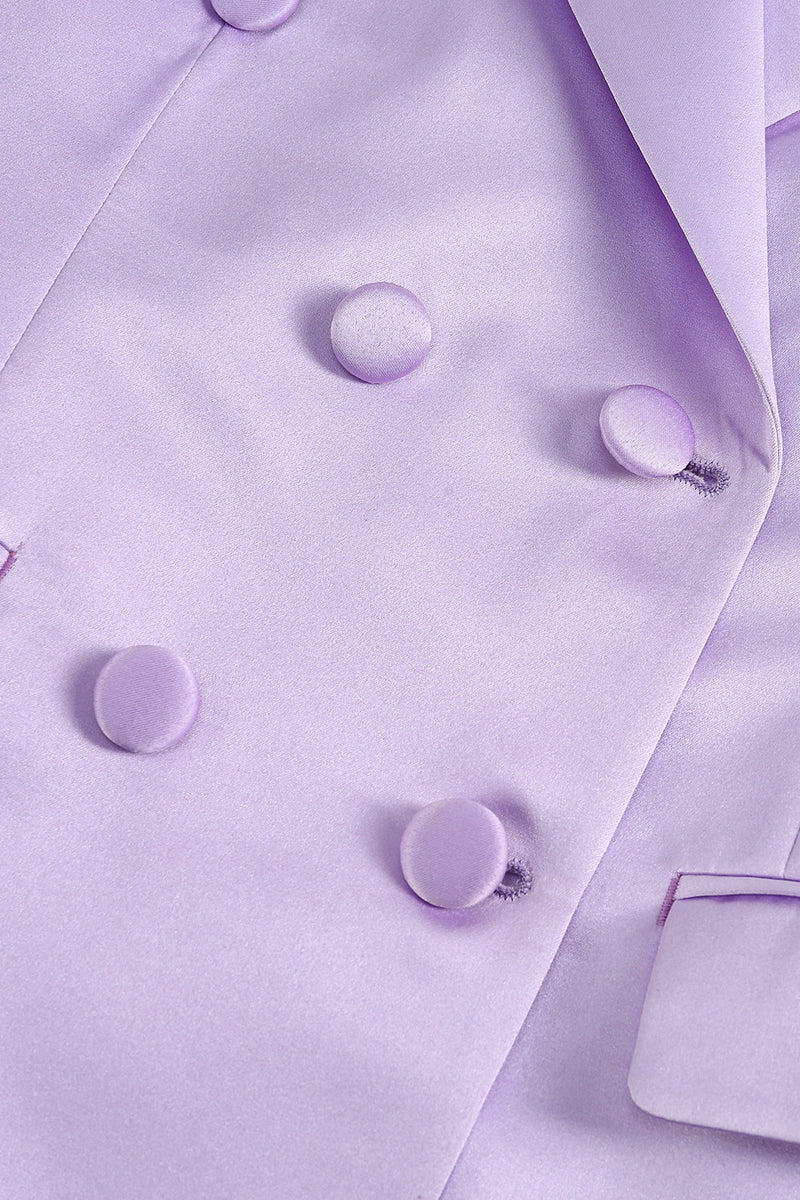 Load image into Gallery viewer, Purple 2 Pieces Peak Lapel Women Party Suits