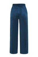 Load image into Gallery viewer, Peacock Blue Stripe Notched Lapel 2 Pieces Women Party Suits with Belt