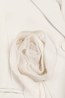 Load image into Gallery viewer, Ivory Floral Irregular Long Women Blazer