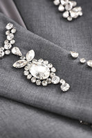 Load image into Gallery viewer, Sparkly Grey Peak Lapel Beaded Double-Breasted Blazer