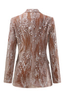 Load image into Gallery viewer, Sparkly Dusty Rose Notched Lapel 2 Pieces Sequins Women Prom Suits